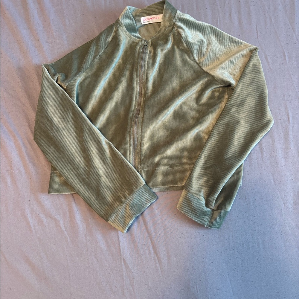 Zara Olive Kids Bomber Jacket